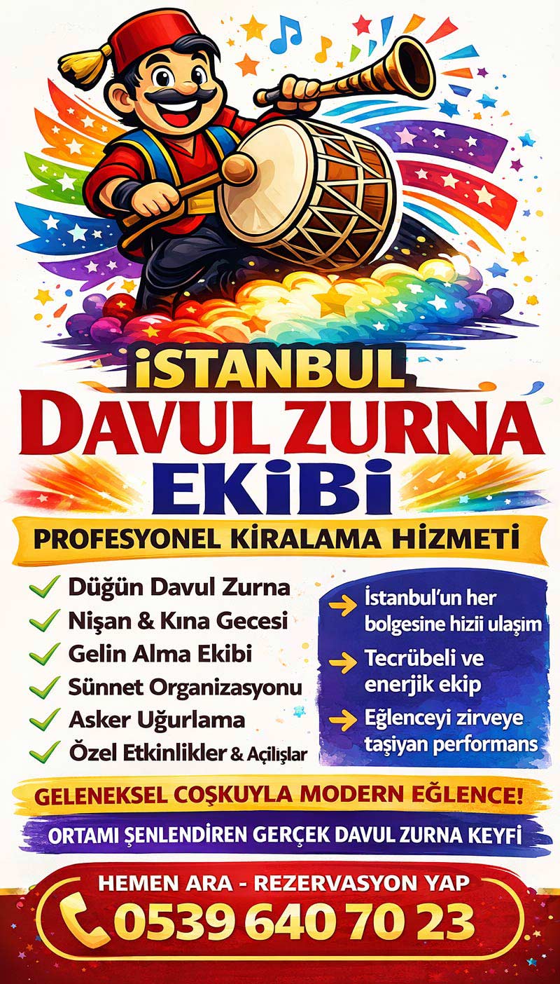 Özel günlerinize ritim katan deneyimli davul zurna ekibi ile eğlenceyi artıran profesyonel organizasyon çözümleri sunuyoruz İstanbul genelinde